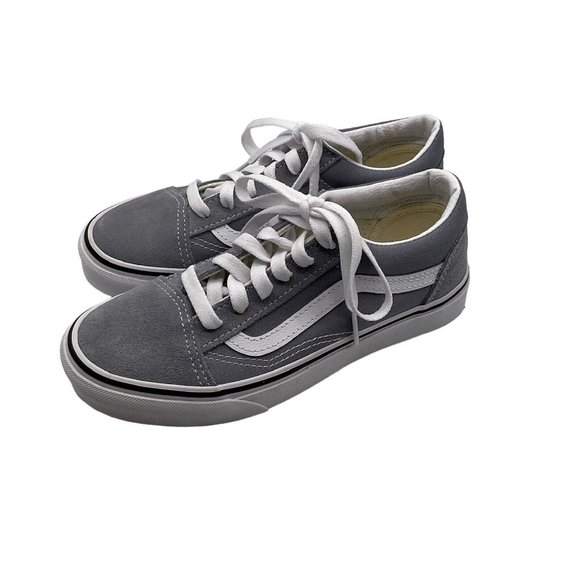 Vans Other - Vans "Off The Wall" Kids Old Skool Lace Up Sneakers Size 3 Gray/White